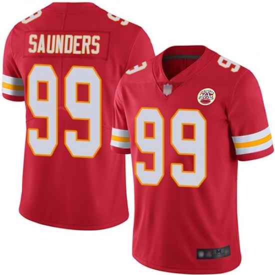Chiefs 99 Khalen Saunders Red Team Color Men Stitched Football Vapor Untouchable Limited Jersey